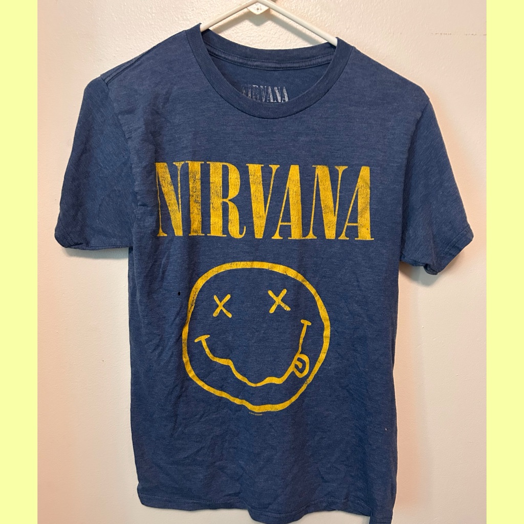 Nirvana Blue And Yellow Graphic T-Shirt